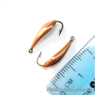 Блесна вертикальная самодельная 1 гр медь (323631)